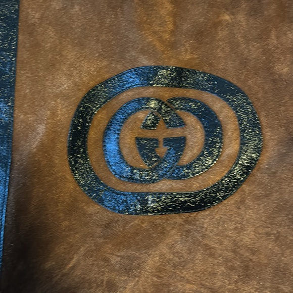 GUCCI Iconic brown suede and black leather large tote - Picture 2 of 7